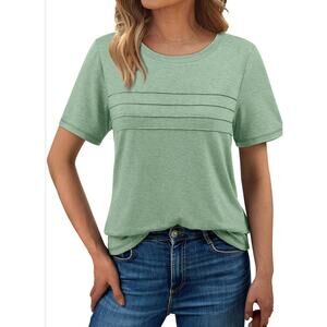 Automet Green Soft Stretch Ribbed Front T-shirt Top Size XXL NEW